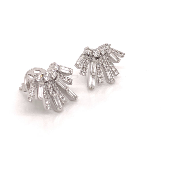 Lina Baguette Bar Diamond Stud Earrings – RW Fine Jewelry