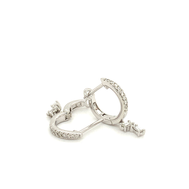 Louis Vuitton White Gold And Diamond Hoop Earrings Available For