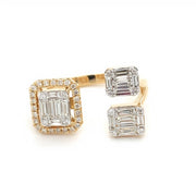 DIAMOND DOUBLE BAGUETTE & ROUND RING