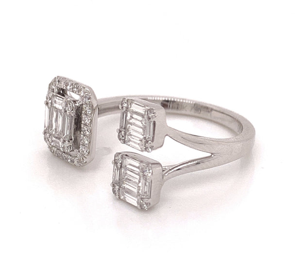 DIAMOND DOUBLE BAGUETTE & ROUND RING